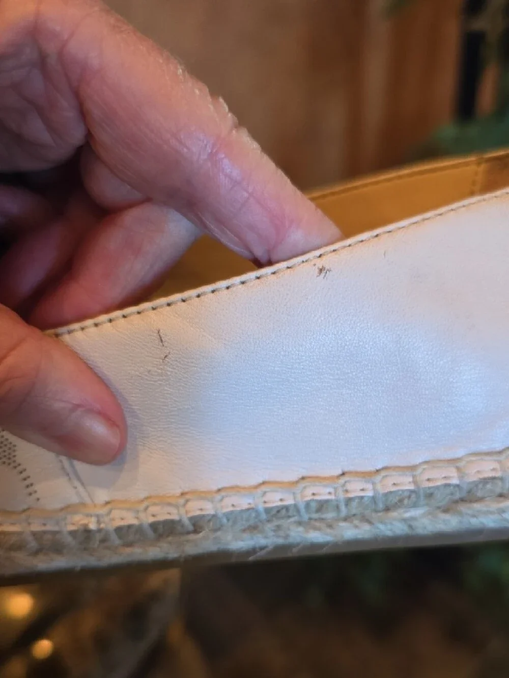 Coach Cream Logo Espadrille Slip-On Flats Size 9